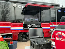 The TAK platform can be used by responders on their devices, in the mobile command vehicle and other devices that are connected via FirstNet.