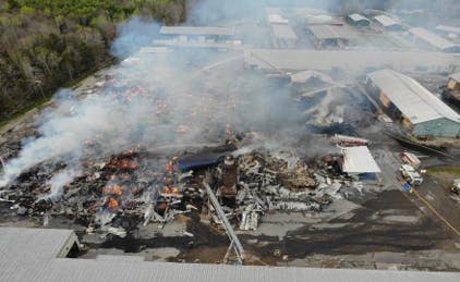 A silo explosion in Searsmont, ME, killed two firefighters and a lumber mill worker.