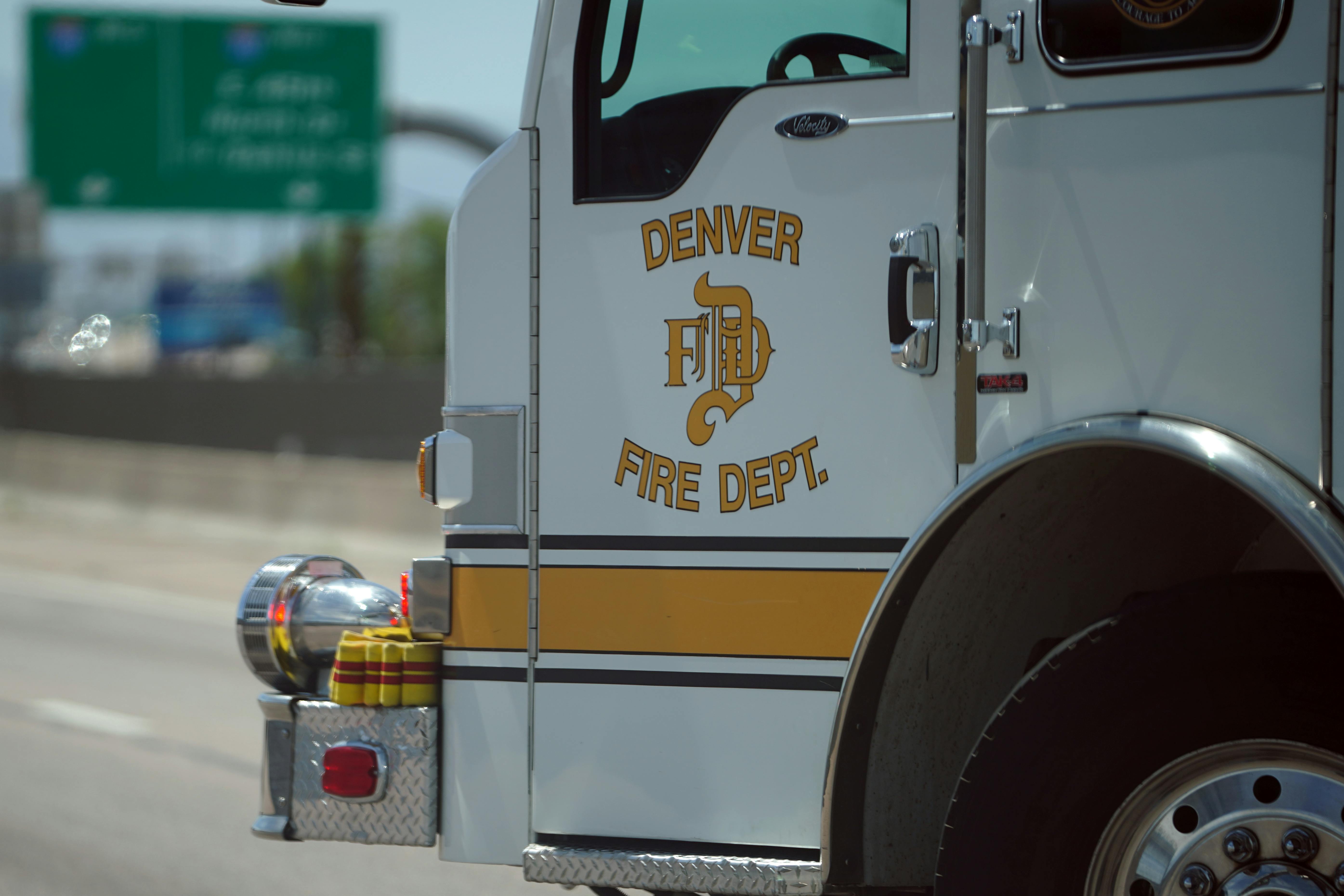 A Denver rig sits at a recent incident scene.