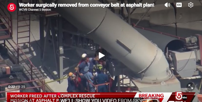Man's Arm Amputated to Free Him from Conveyor Belt in Westford, MA