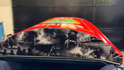The interior of the casket includes Drella's fireground photos that he shared with Sica over the years.