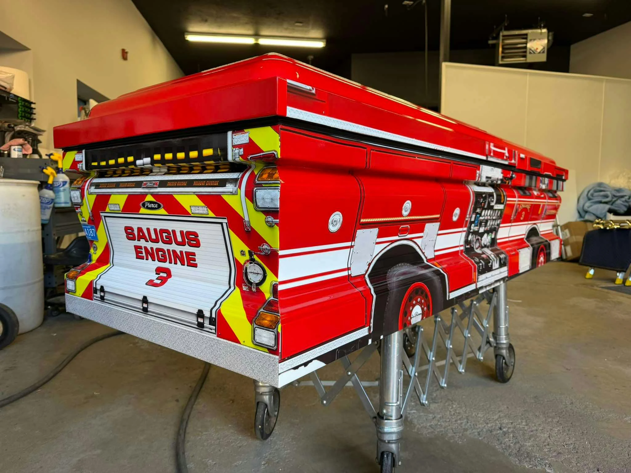 A Friends Tribute Turning A Casket Into A Fire Engine For Fallen Saugus Ma Firefighter
