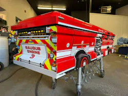 Ricky Sica was asked to design a custom casket wrap for Saugus Lt. Damian Drella, who passed away Wednesday.