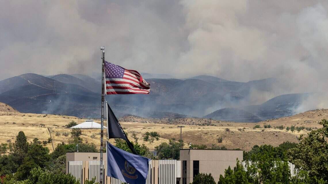 In this file photo, the Claremont Fire spreads through the Boise Foothills in July 2026.