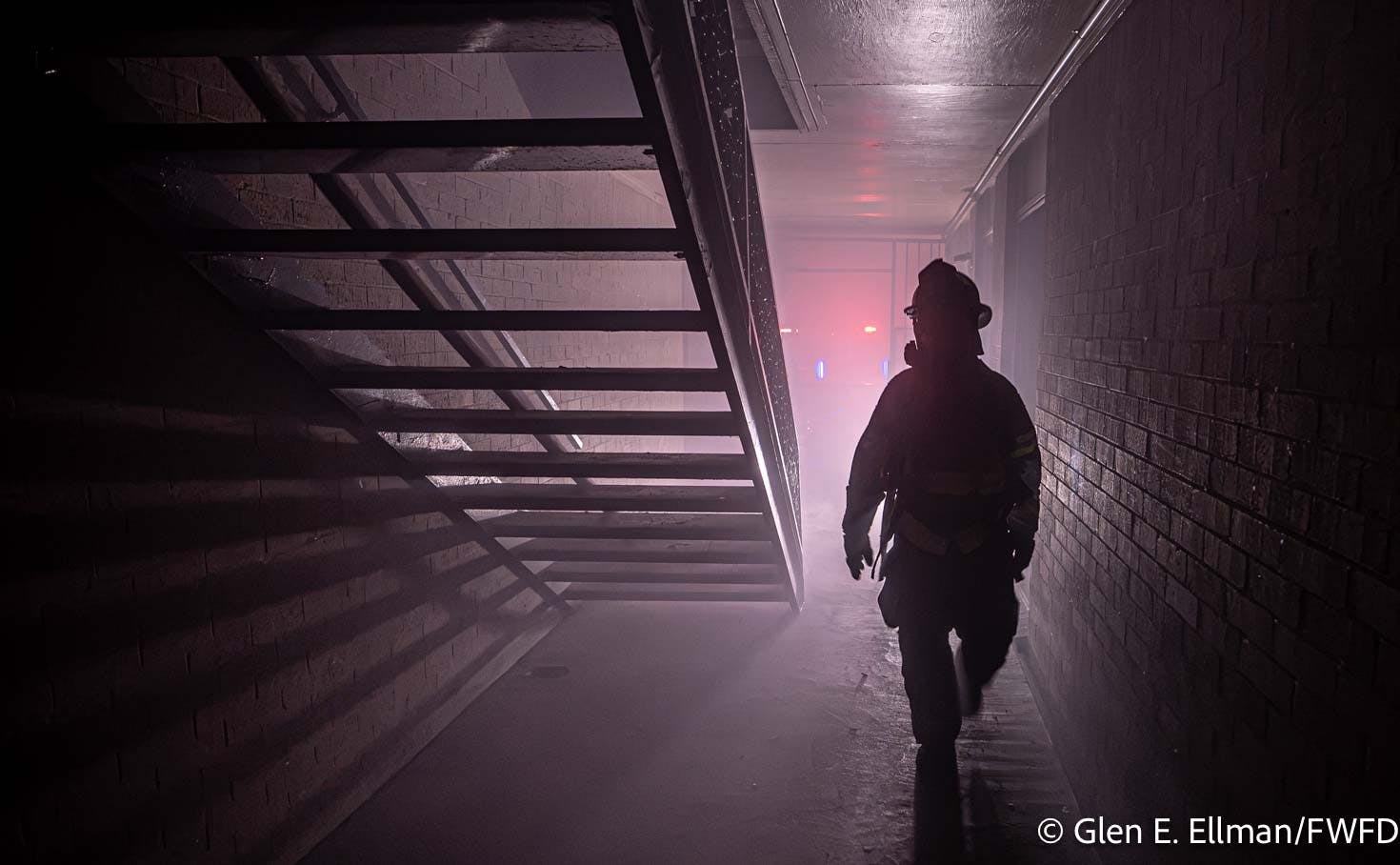 Firefighters from Fort Worth battled a three-alarm fire that lit the night sky.