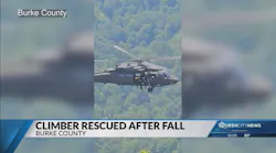 Medics Rappel to Rescue Injured Climber on Shortoff Mountain, NC