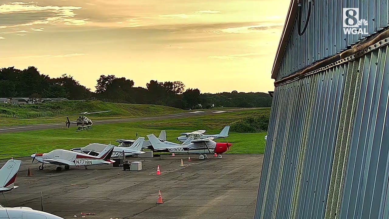 Watch: Moment of Impact of Small Plane, Helicopter in Carlisle, PA