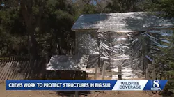 Historic Big Sur, CA, Cabin Wrapped in Fire=Resistant Material