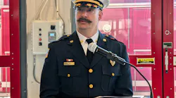 Interim Aurora Fire Chief Kevin Nickel spoke at a recent station ceremony.