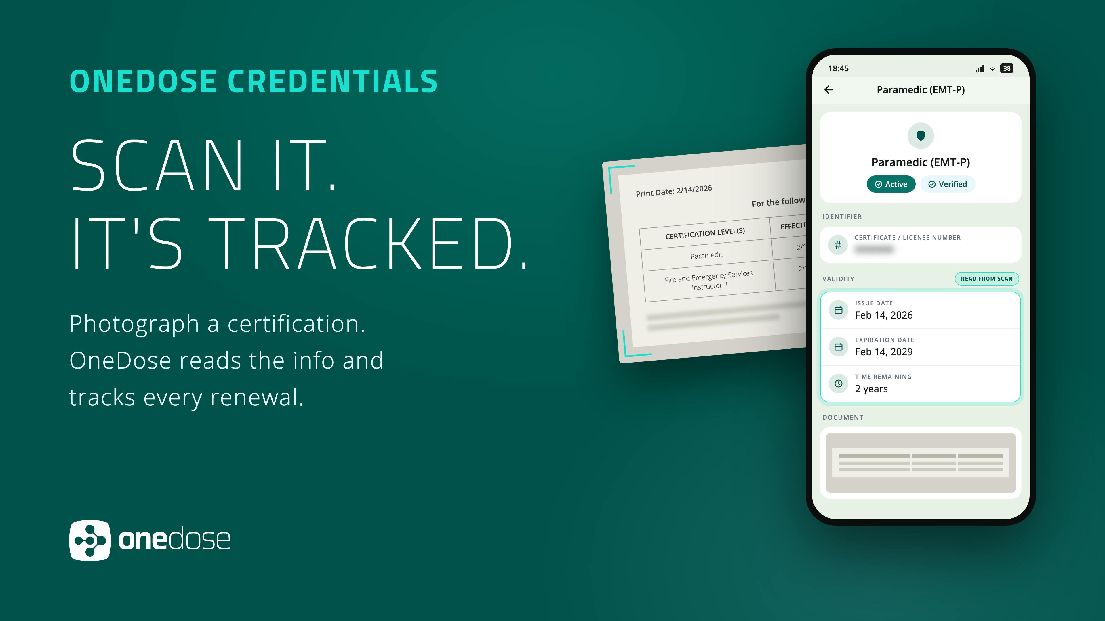 OneDose Introduces OneDose Credentials