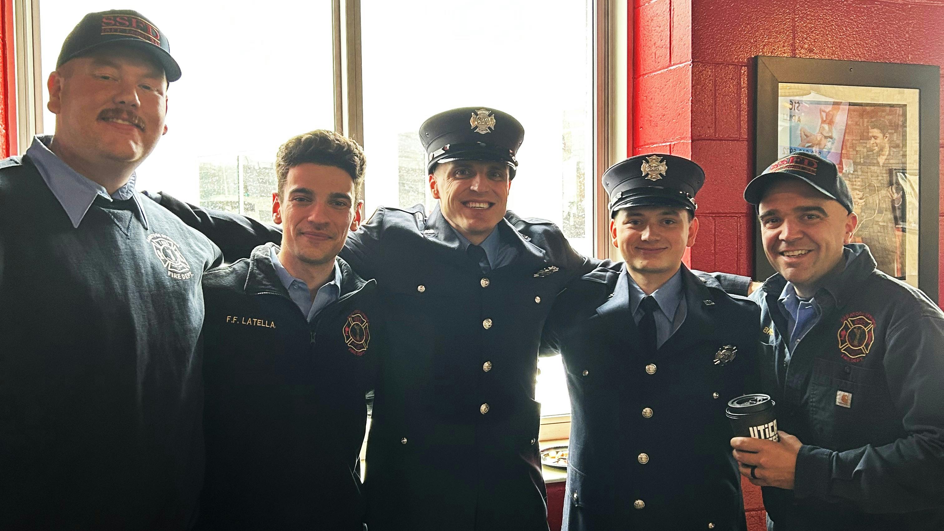 members of fire department of various rank
