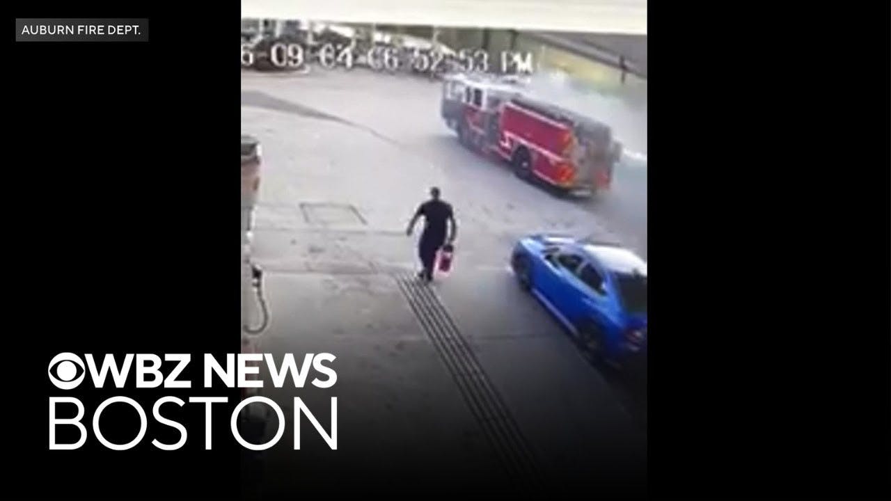 Auburn Fire lieutenant drives burning fire engine away from fuel pumps