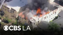 Crews battle fire at Beverly Hills apartment building