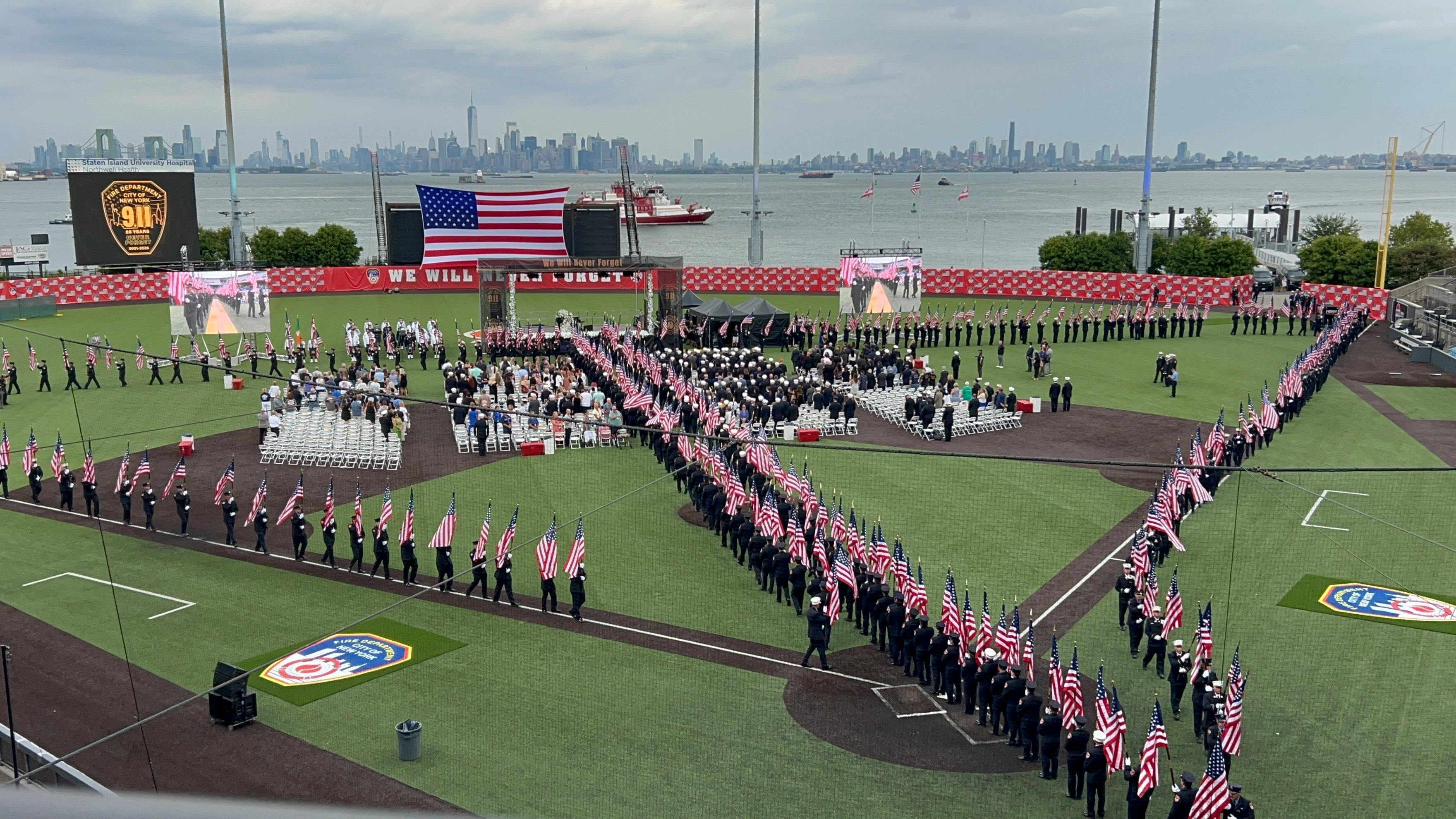 The FDNY held a special ceremony Wednesday at Staten Island University Hospital Community Park stadium.