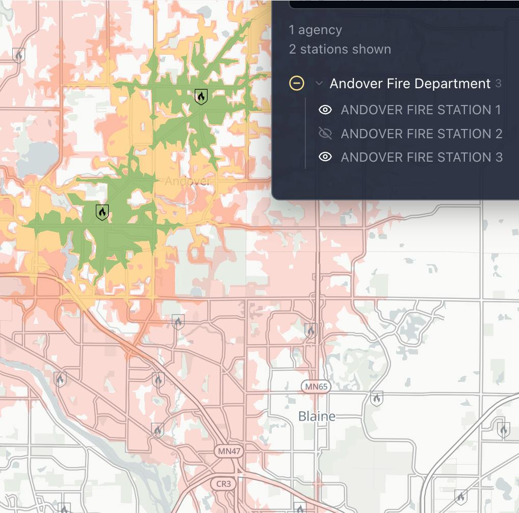 Echo Data Analytics Unveils Interactive Map of Fire Station Drive-Time