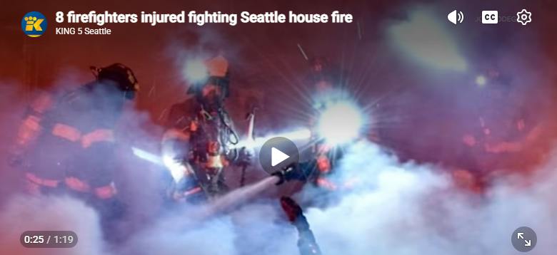 Eight Seattle Firefighters Injured in Awning Collapse at House Fire
