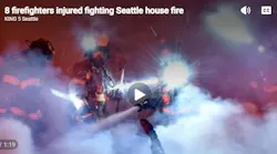 Eight Seattle Firefighters Injured in Awning Collapse at House Fire