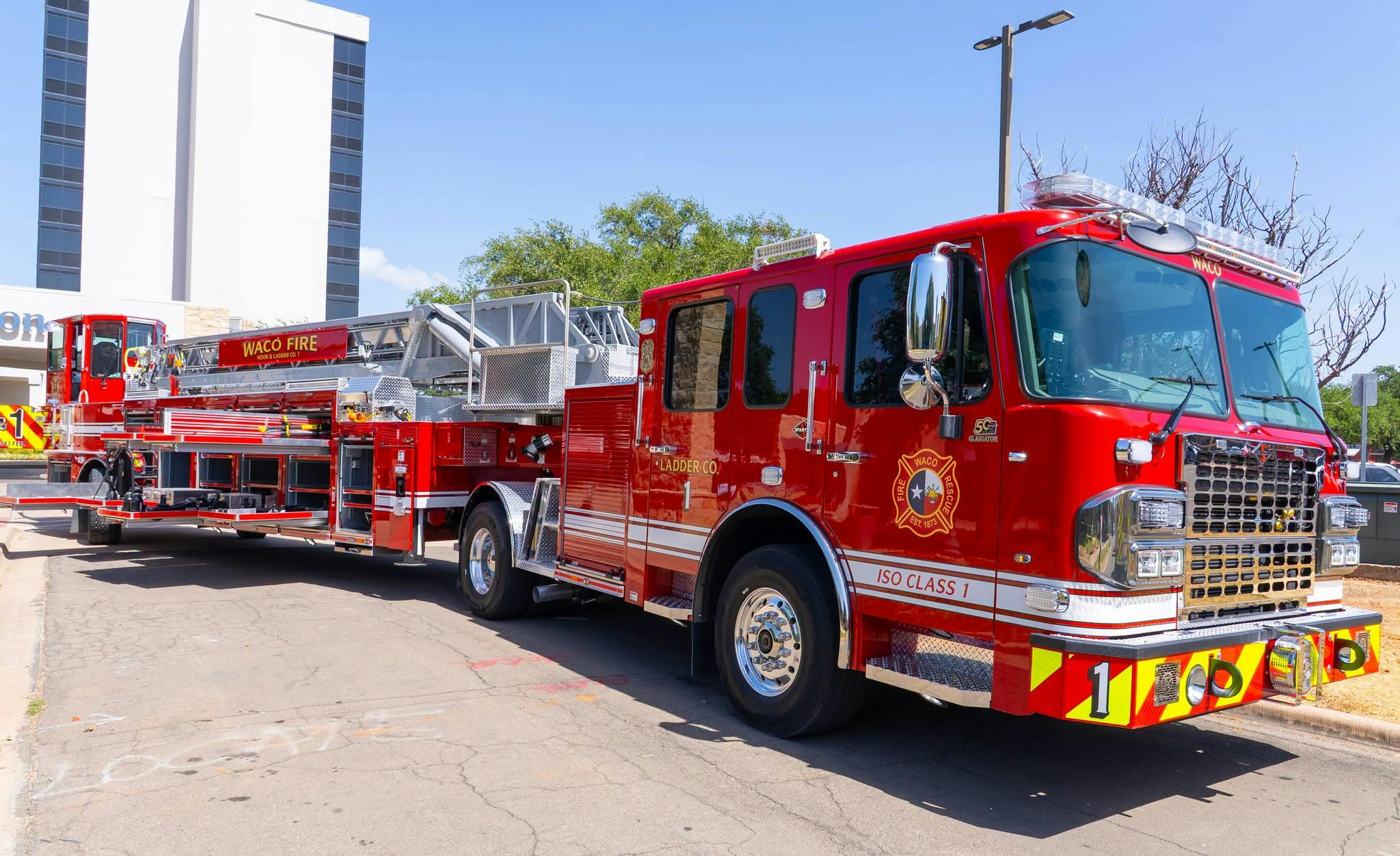 This ladder truck is one of two new apparatus at Waco Fire Department.