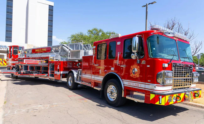 This ladder truck is one of two new apparatus at Waco Fire Department.