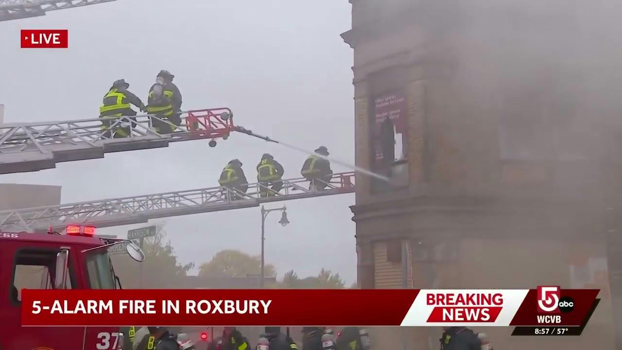 Boston Firefighters Tackle Five-Alarm Blaze in Landmark Building