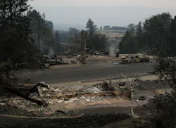 Wildfires destroyed 649 houses and damaged dozens of others.