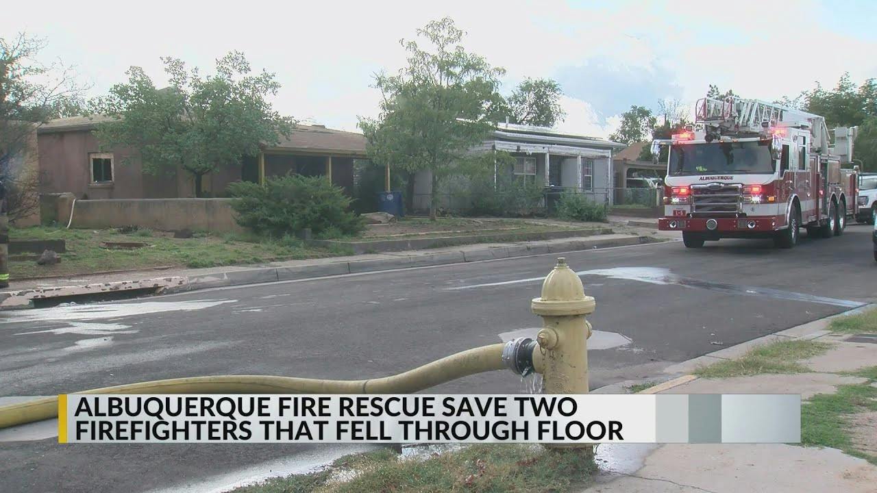 Two Albuquerque, NM, Firefighters Avoid Injuries after Floor Collapses