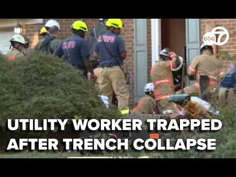 Man Freed from Trench by Montgomery County, MD, Technical Rescue Team