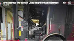 Pumper Destroyed by Flames in Winchester, OH, Firehouse