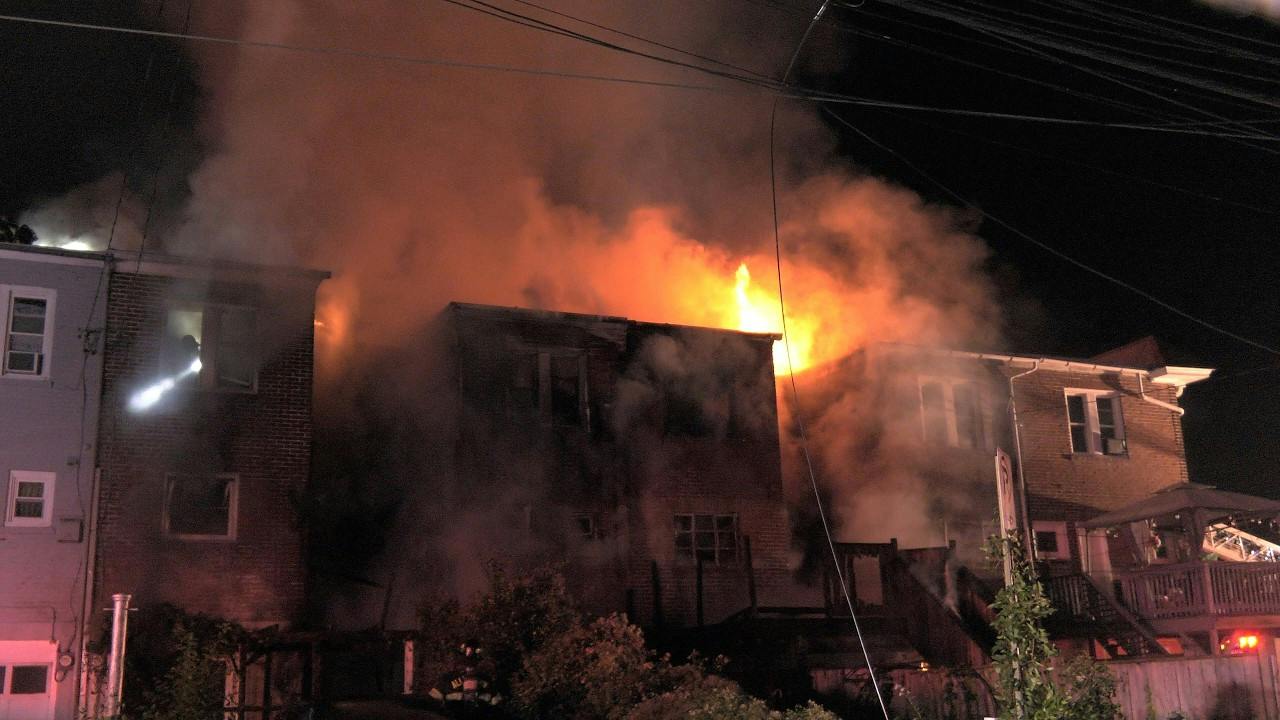 Firefighter Hurt Battling Four-Alarm Fire in Allentown, PA