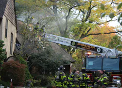 Firefighters spent hours finding pockets of fire at a garage fire.