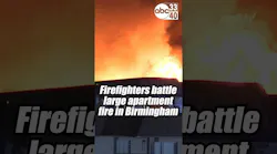 Listen: Birmingham, AL, Firefighters Tackle Apartment Fire