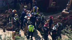 News Chopper 9 Video: Construction worker rescued from collapsed trench in Overland Park