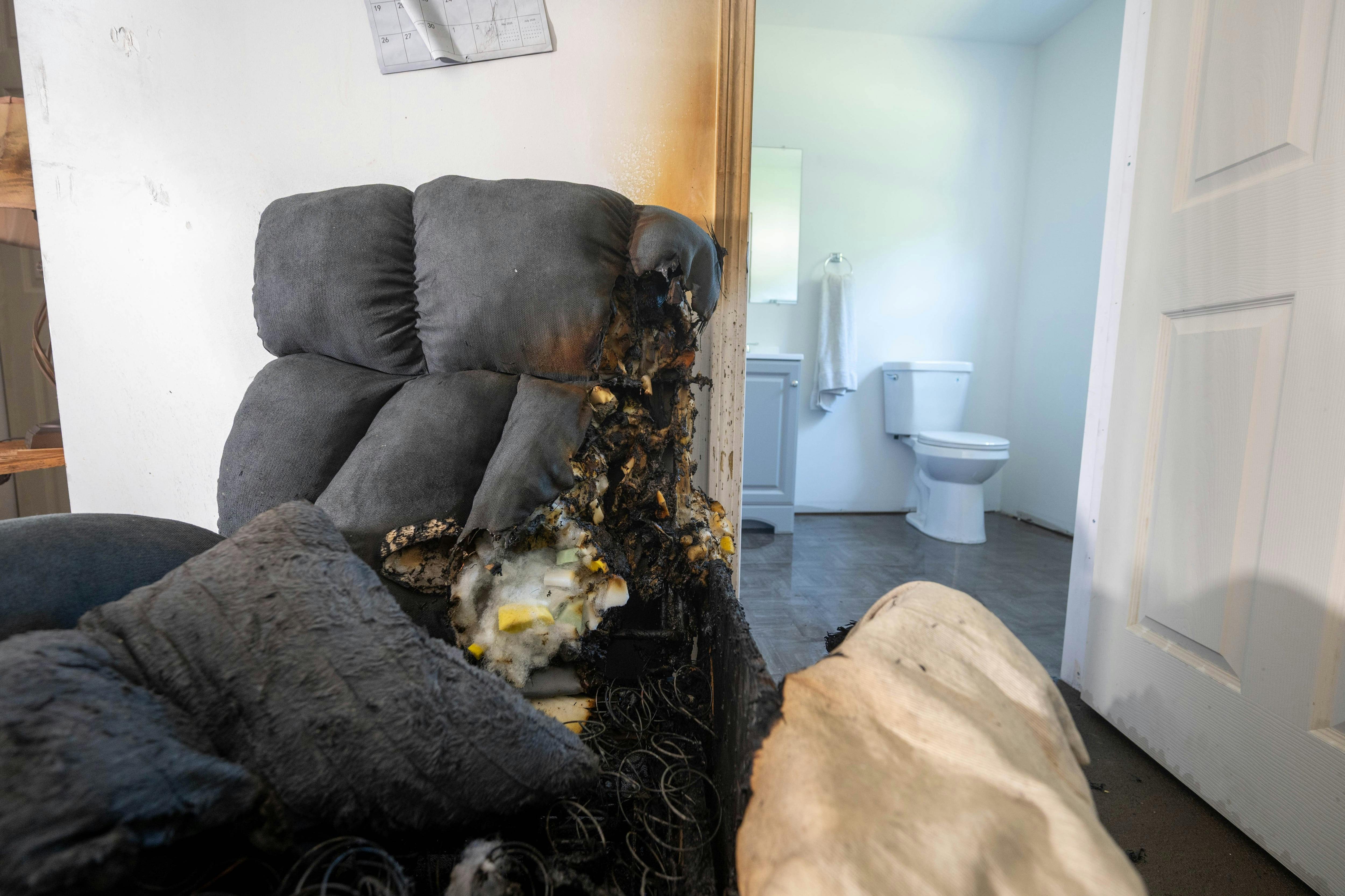 Damage to a room was controlled by a sprinkler during a recent demonstration in Massachusetts.