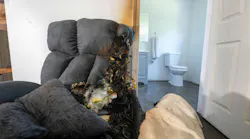 Damage to a room was controlled by a sprinkler during a recent demonstration in Massachusetts.