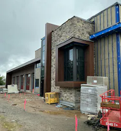 Exterior progress continues at the Thiells-Roseville Fire District’s new headquarters.