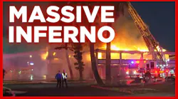 Phoenix Firefighters Battle Vacant Hotel Blaze