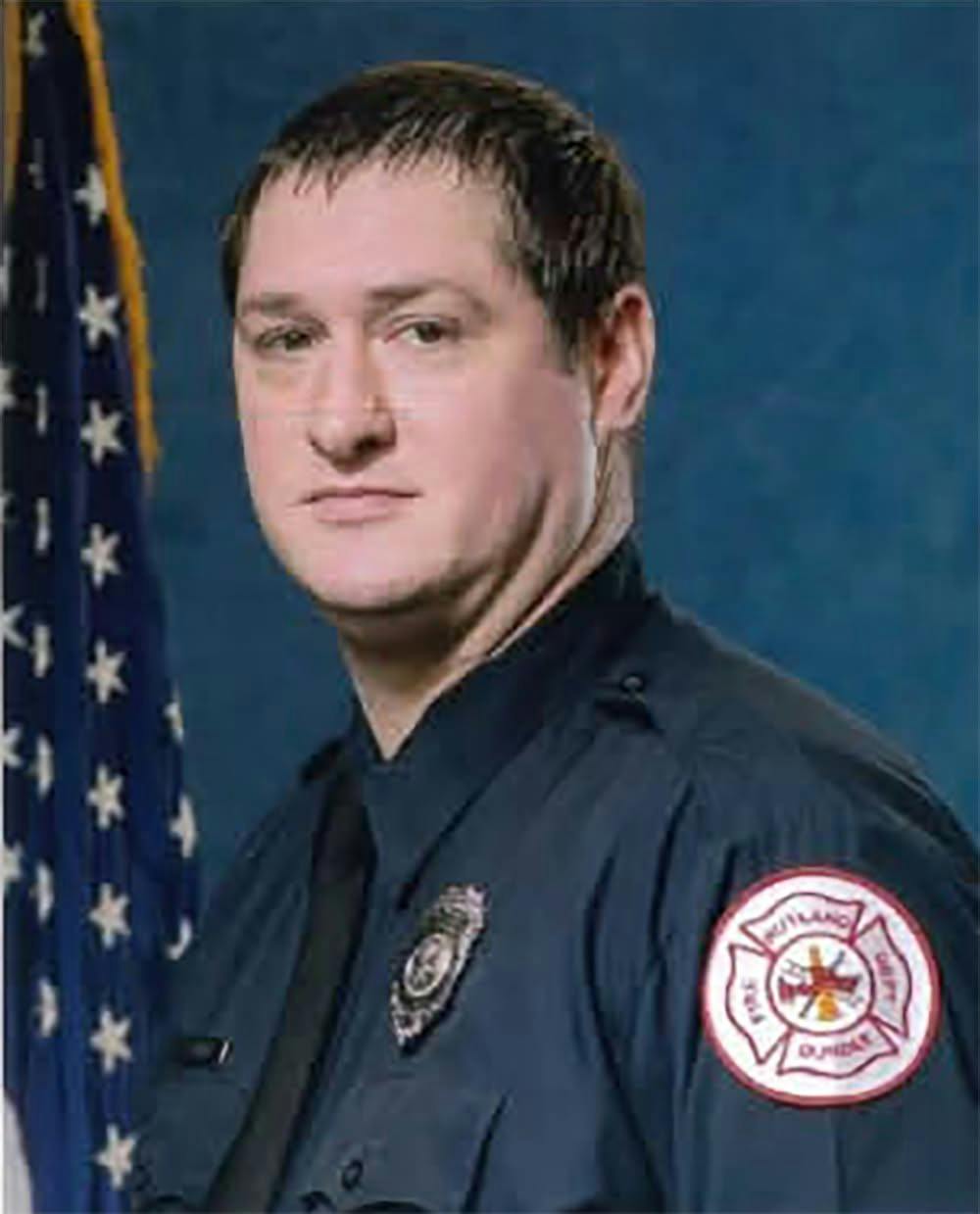 Rutland-Dundee Firefighter Greg Witt served with the U.S. Marine Corps before joining the department.