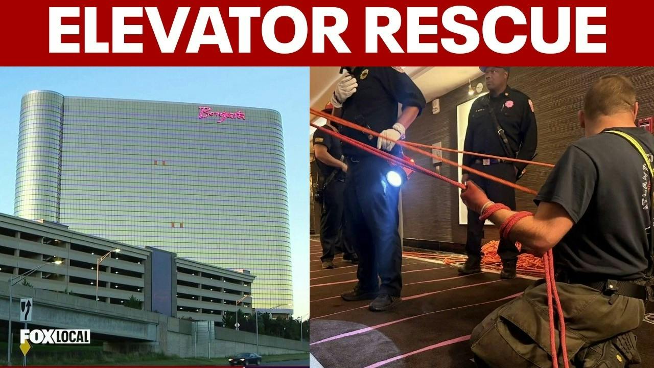 2 women hoisted nearly 200 feet to safety from stuck Borgata casino elevator