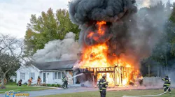 The five cats inside the house were found OK by firefighters.