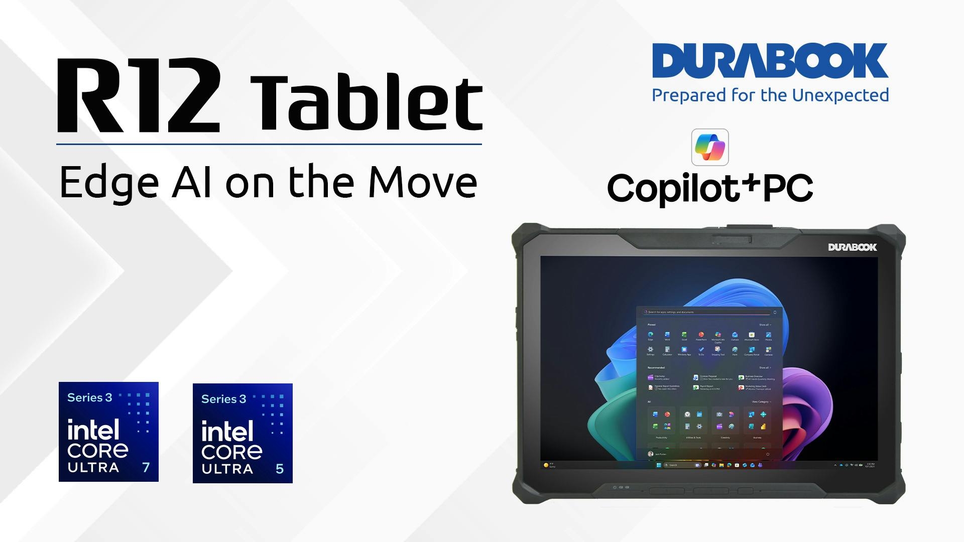 Durabook Unveils R12 Rugged Tablet Active Edge AI Platform