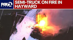 Tesla Semi Truck Burns for Hours on Hayward, CA, Freeway
